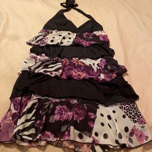 Hot Kiss Ruffle Halter Dress Size M